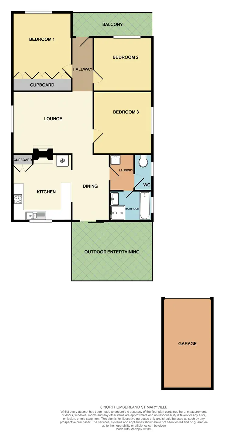 Floorplan of Homely house listing, 8 Northumberland Street, Maryville NSW 2293