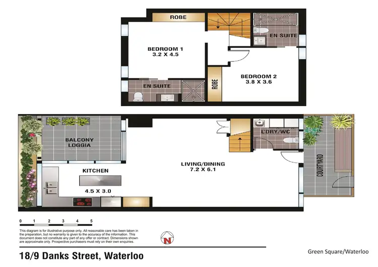 Floorplan of Homely apartment listing, 18/9 Danks Street, Waterloo NSW 2017