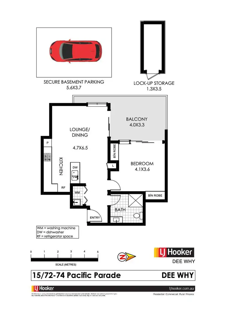 Floorplan of Homely apartment listing, 15/72-74 Pacific Parade, Dee Why NSW 2099