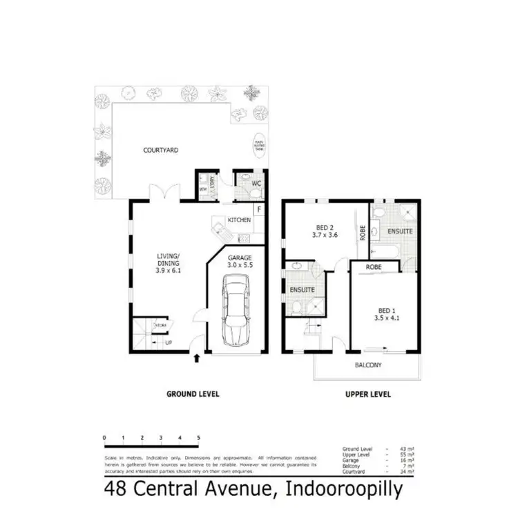 Floorplan of Homely townhouse listing, 48 Central Avenue, Indooroopilly QLD 4068