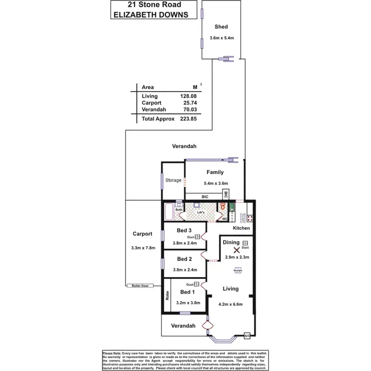 Floorplan of Homely semi-detached listing, 21 & 23 Stone Road, Elizabeth Downs SA 5113