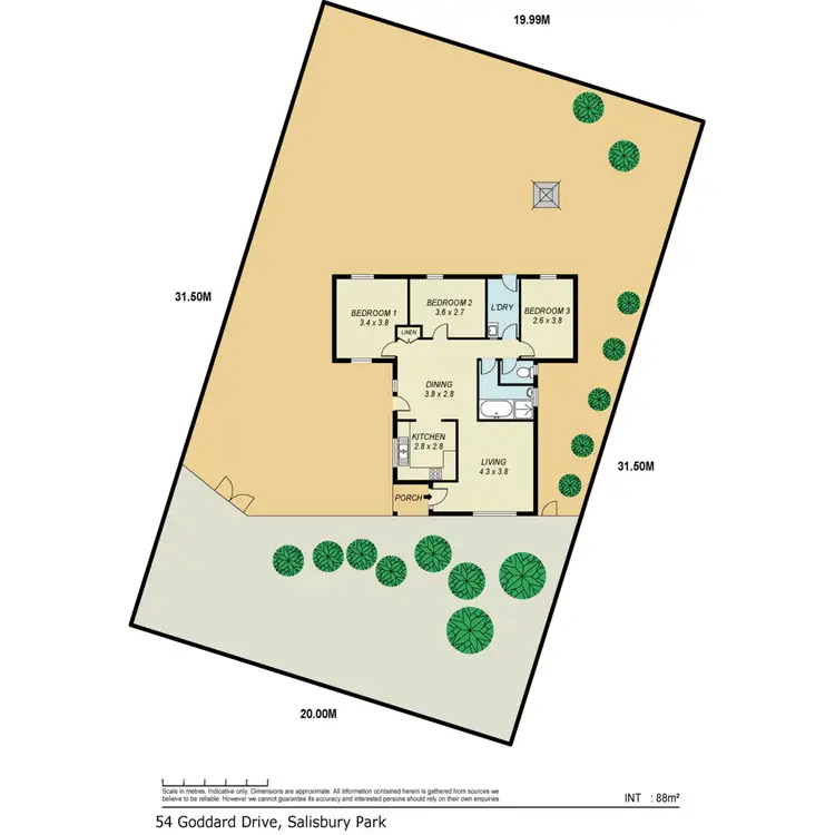 Floorplan of Homely house listing, 54 Goddard Drive, Salisbury Park SA 5109