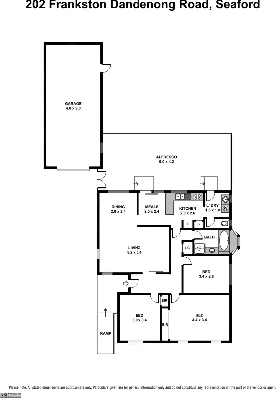 Floorplan of Homely house listing, 202 Frankston Dandenong Road, Seaford VIC 3198