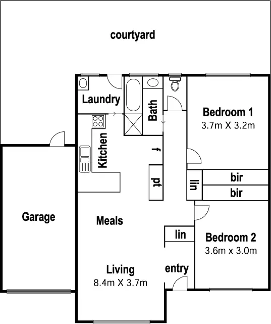 Floorplan of Homely villa listing, 3/143 Gardenia Road, Lalor VIC 3075
