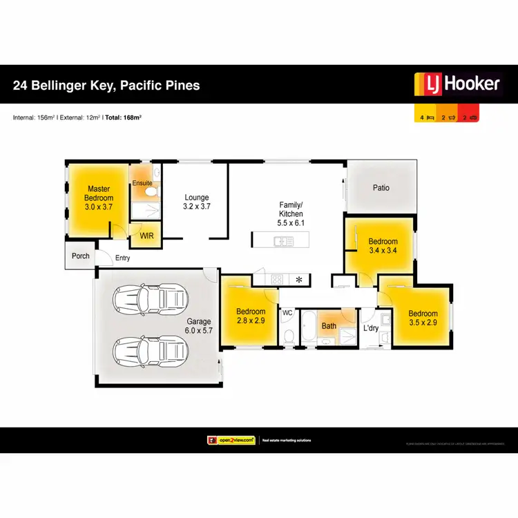 Floorplan of Homely house listing, 24 Bellinger Key, Pacific Pines QLD 4211