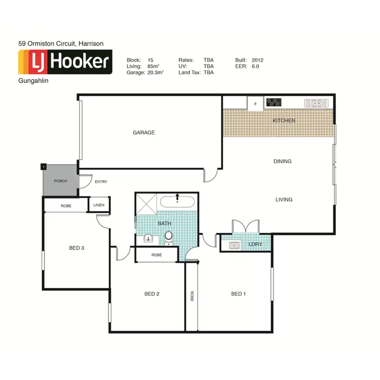 Floorplan of Homely house listing, 59 Ormiston Circuit, Harrison ACT 2914
