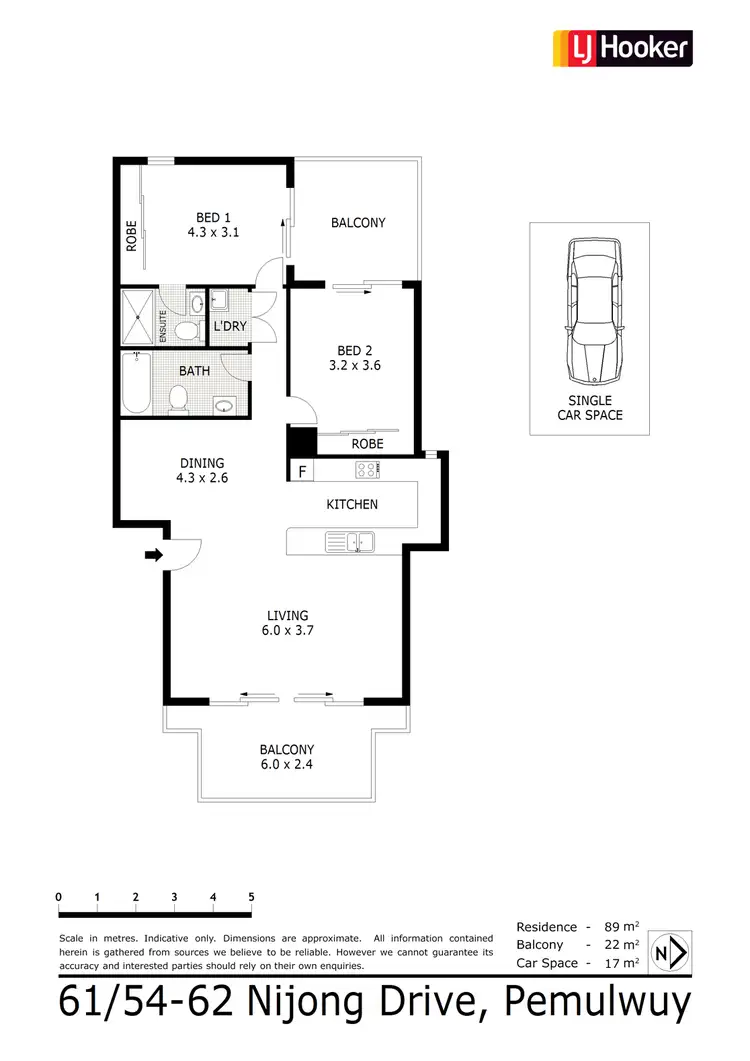 Floorplan of Homely apartment listing, 61/54-62 Nijong Drive, Pemulwuy NSW 2145