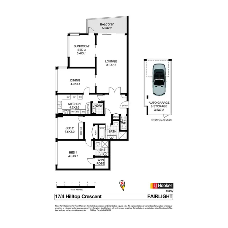 Floorplan of Homely apartment listing, 17/4-8 Hilltop Crescent, Fairlight NSW 2094
