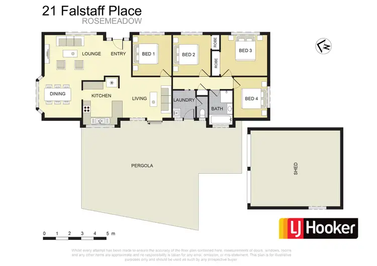 Floorplan of Homely house listing, 21 Falstaff Place, Rosemeadow NSW 2560