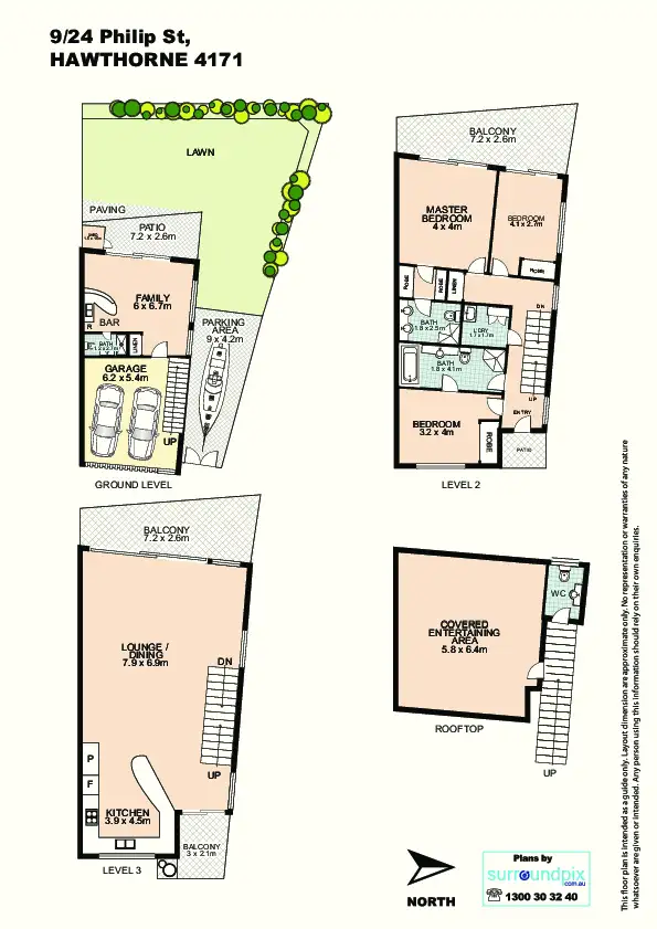 Floorplan of Homely unit listing, 9/24 Philip Street, Hawthorne QLD 4171