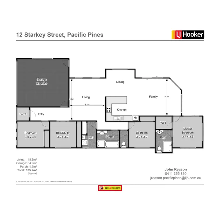 Floorplan of Homely house listing, 12 Starkey Street, Pacific Pines QLD 4211