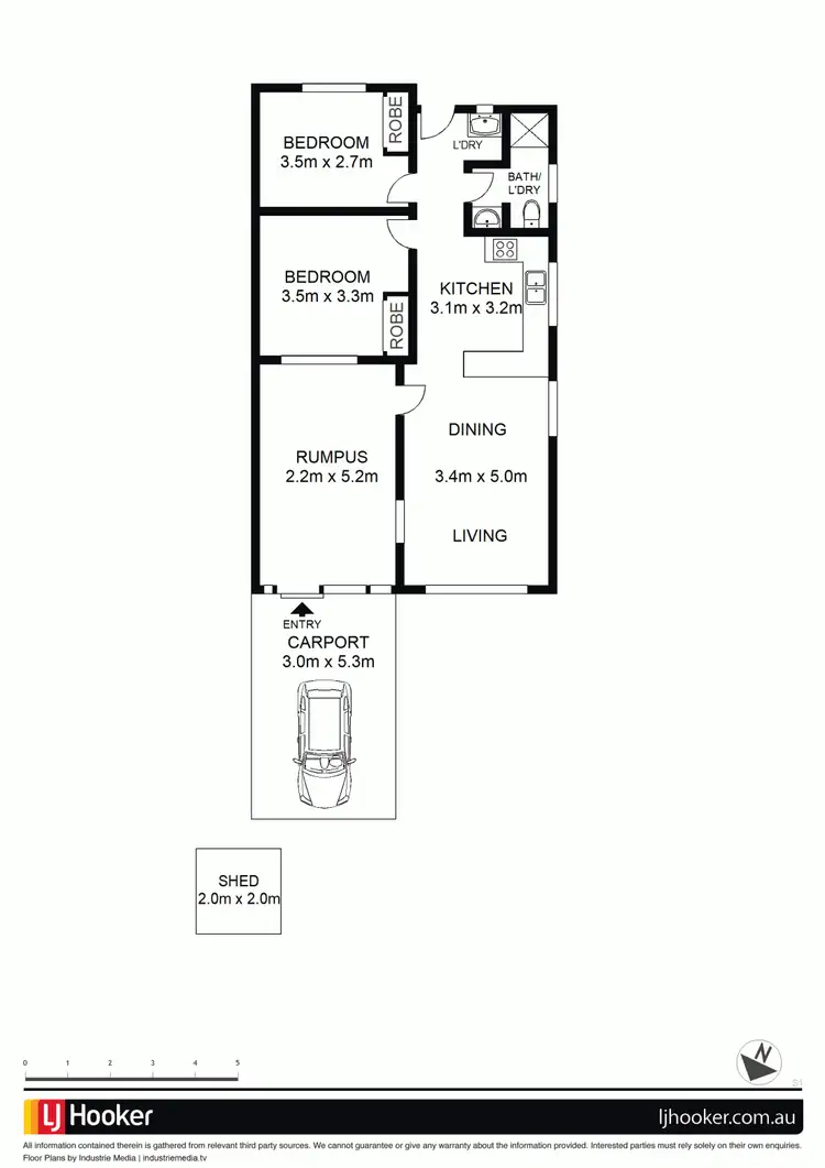Floorplan of Homely semi-detached listing, 2/20 Twenty Sixth Avenue, Palm Beach QLD 4221