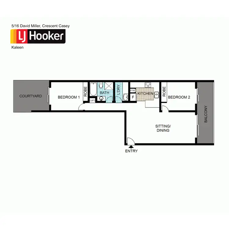 Floorplan of Homely apartment listing, 5/16 David Miller Crescent, Casey ACT 2913