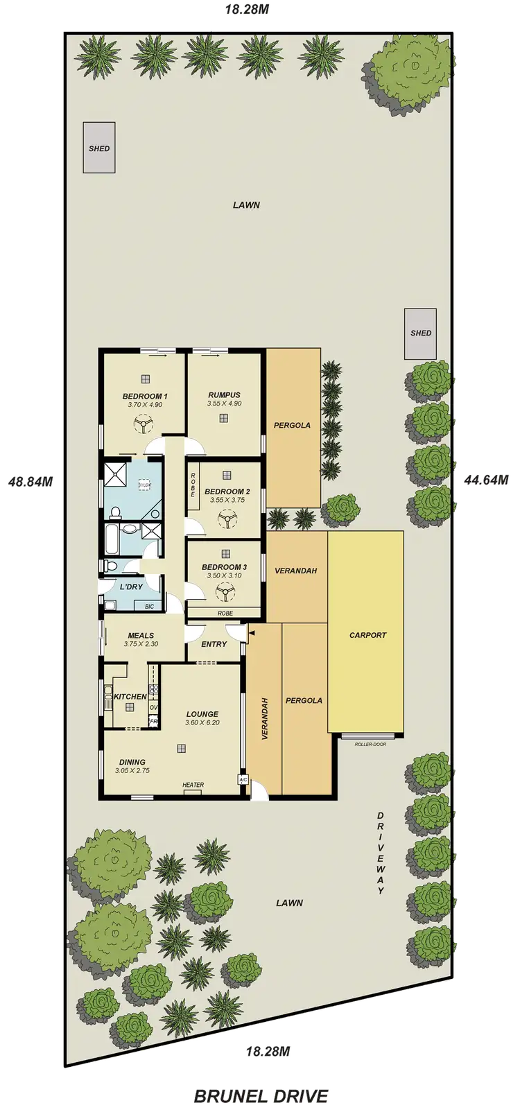 Floorplan of Homely house listing, 15 Brunel Drive, Modbury Heights SA 5092