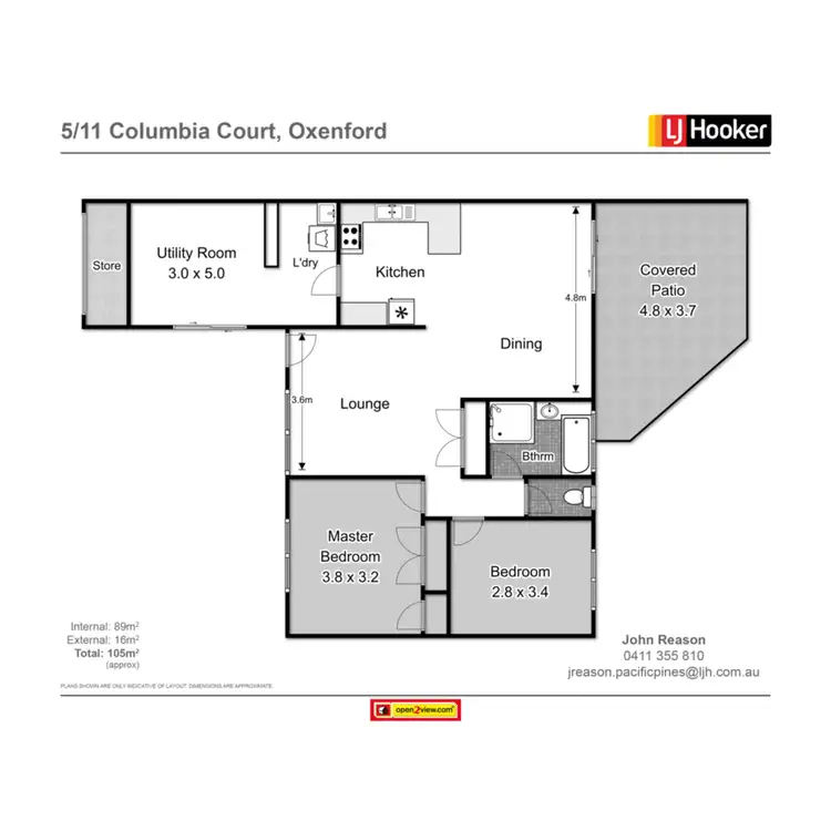Floorplan of Homely semi-detached listing, 5/11 Columbia Court, Oxenford QLD 4210
