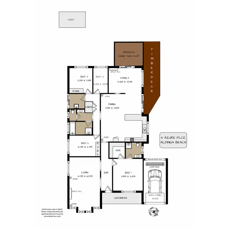Floorplan of Homely house listing, 4 Azure Place, Aldinga Beach SA 5173