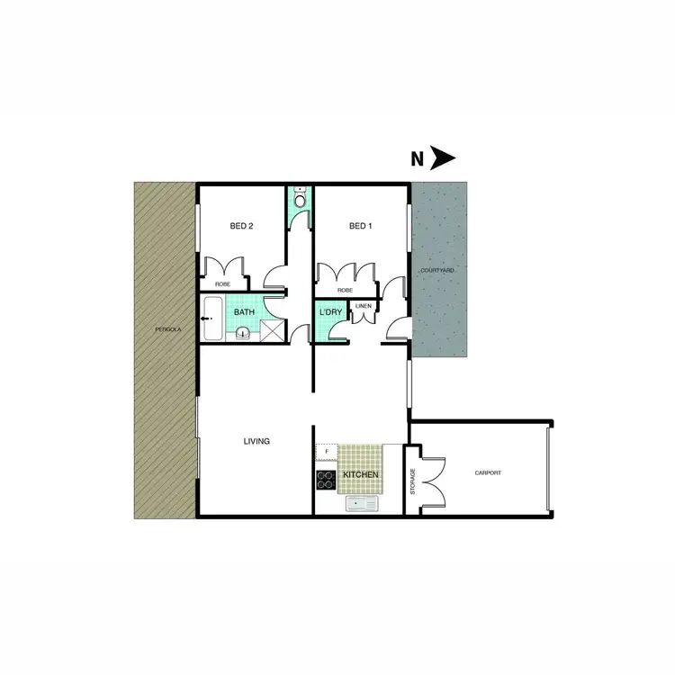Floorplan of Homely townhouse listing, 7/43 Kirkland Circuit, Macgregor ACT 2615