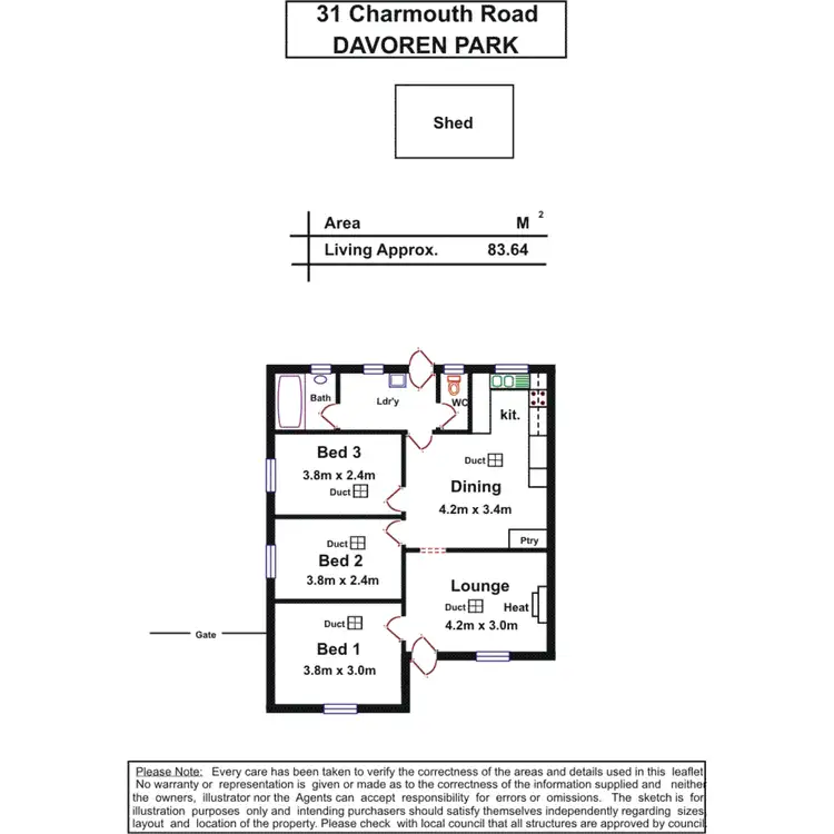 Floorplan of Homely house listing, 31 Charmouth Road, Davoren Park SA 5113