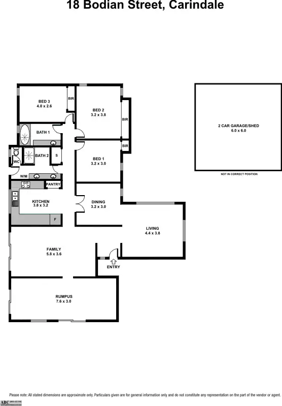 Floorplan of Homely house listing, 18 Bodian Street, Carindale QLD 4152