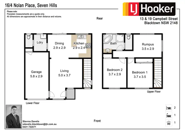 Floorplan of Homely townhouse listing, 16/4 Nolan Place, Seven Hills NSW 2147