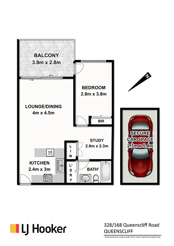 Floorplan of Homely unit listing, 328/168 Queenscliff Road, Queenscliff NSW 2096