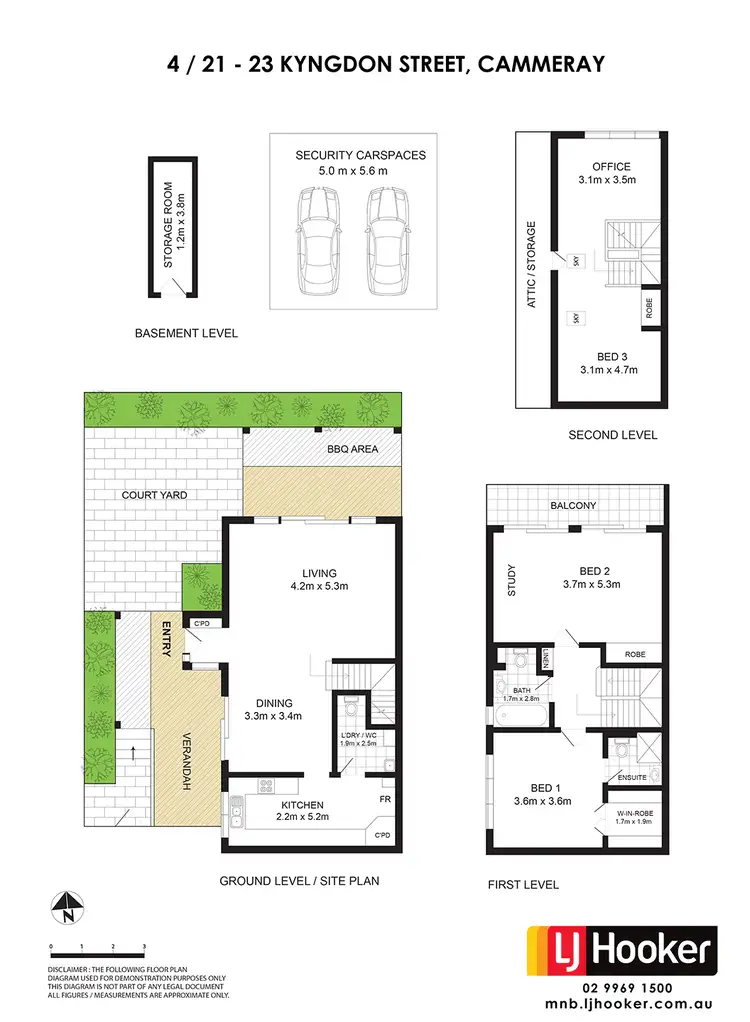 Floorplan of Homely townhouse listing, 4/21 Kyngdon Street, Cammeray NSW 2062