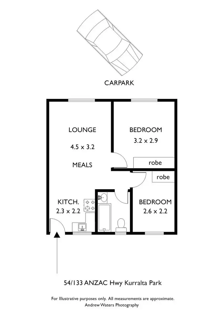 Floorplan of Homely unit listing, 54/133 Anzac Highway, Kurralta Park SA 5037