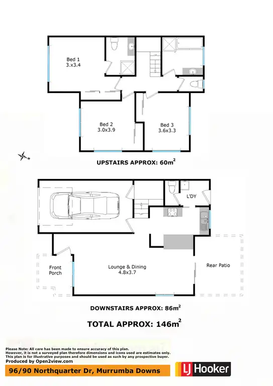 Floorplan of Homely townhouse listing, Lot 96/90 Northquarter Drive, Murrumba Downs QLD 4503