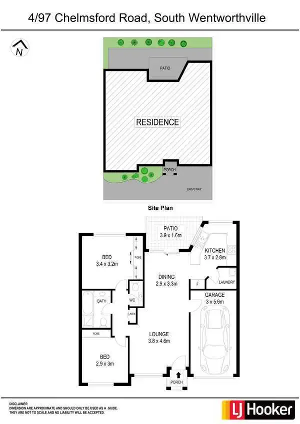 Floorplan of Homely villa listing, 4/97 Chelmsford Road, South Wentworthville NSW 2145