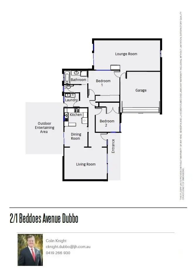 Floorplan of Homely villa listing, 2/1 Beddoes Avenue, Dubbo NSW 2830