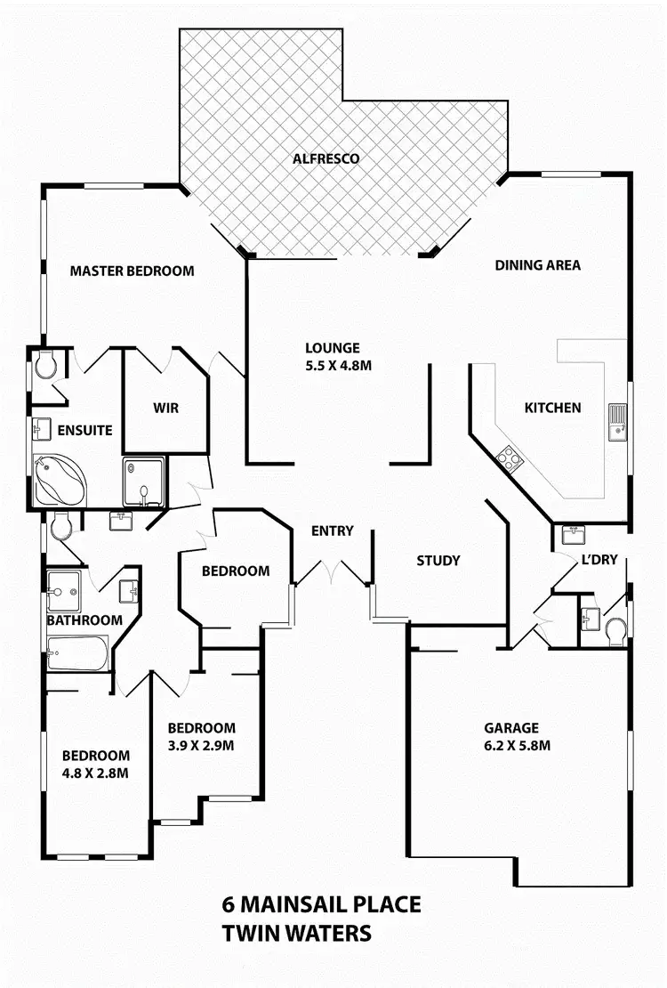 Floorplan of Homely house listing, 6 Mainsail Place, Twin Waters QLD 4564