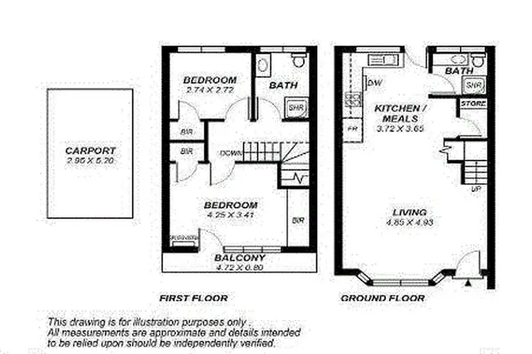 Floorplan of Homely townhouse listing, 5/6 Tingira Place, Semaphore Park SA 5019
