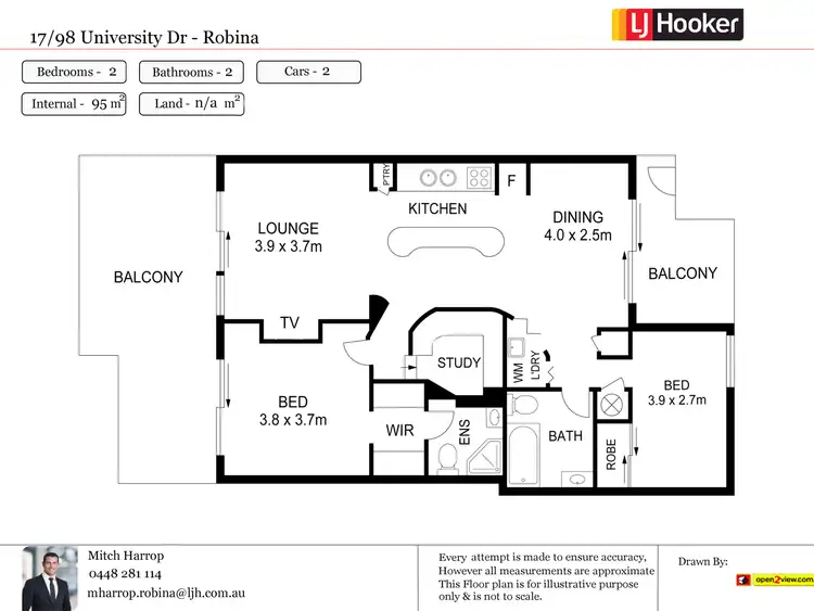 Floorplan of Homely unit listing, 17/98 University Drive, Varsity Lakes QLD 4227