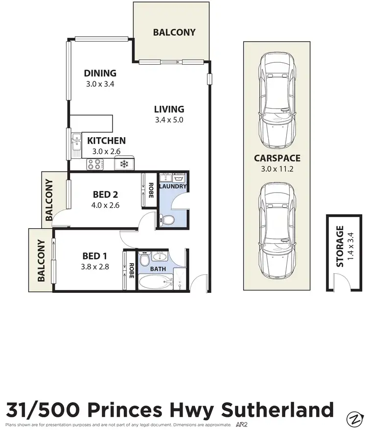 Floorplan of Homely apartment listing, 31/500 President Avenue, Sutherland NSW 2232