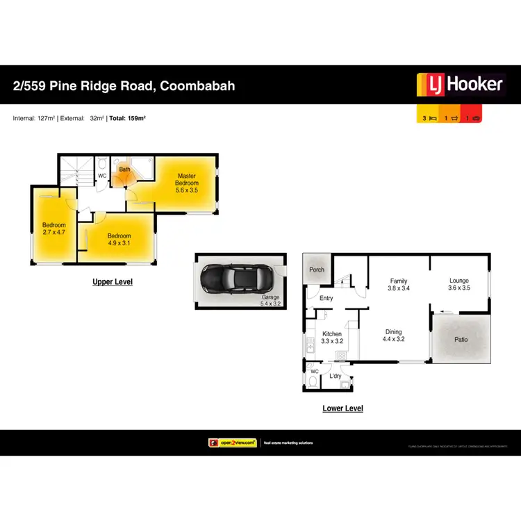Floorplan of Homely semi-detached listing, 2/559 Pine Ridge Road, Biggera Waters QLD 4216