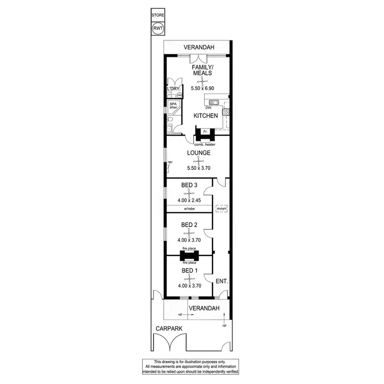 Floorplan of Homely house listing, 7 Byron Street, Glenelg SA 5045