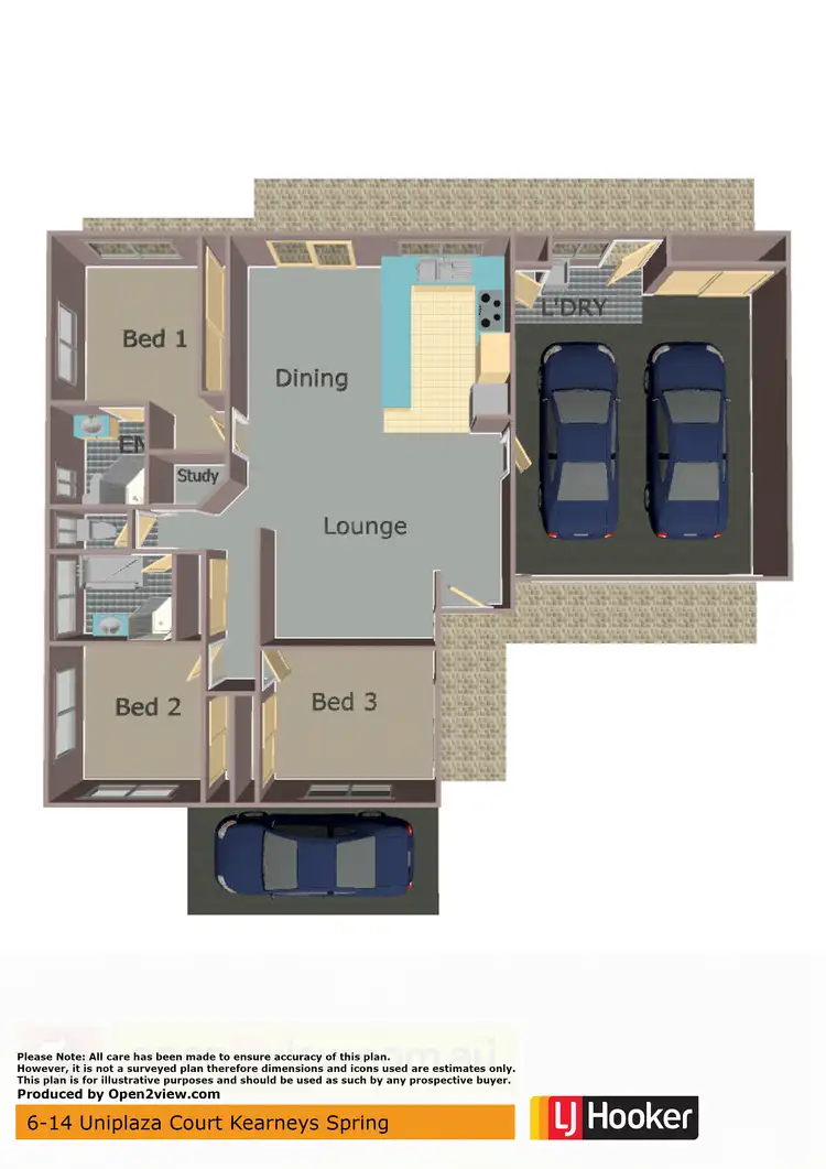 Floorplan of Homely unit listing, 6/14 Uniplaza Court, Kearneys Spring QLD 4350
