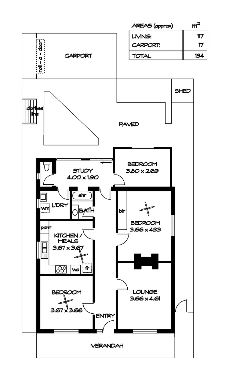 Floorplan of Homely house listing, 61 Rosewater Tce, Ottoway SA 5013