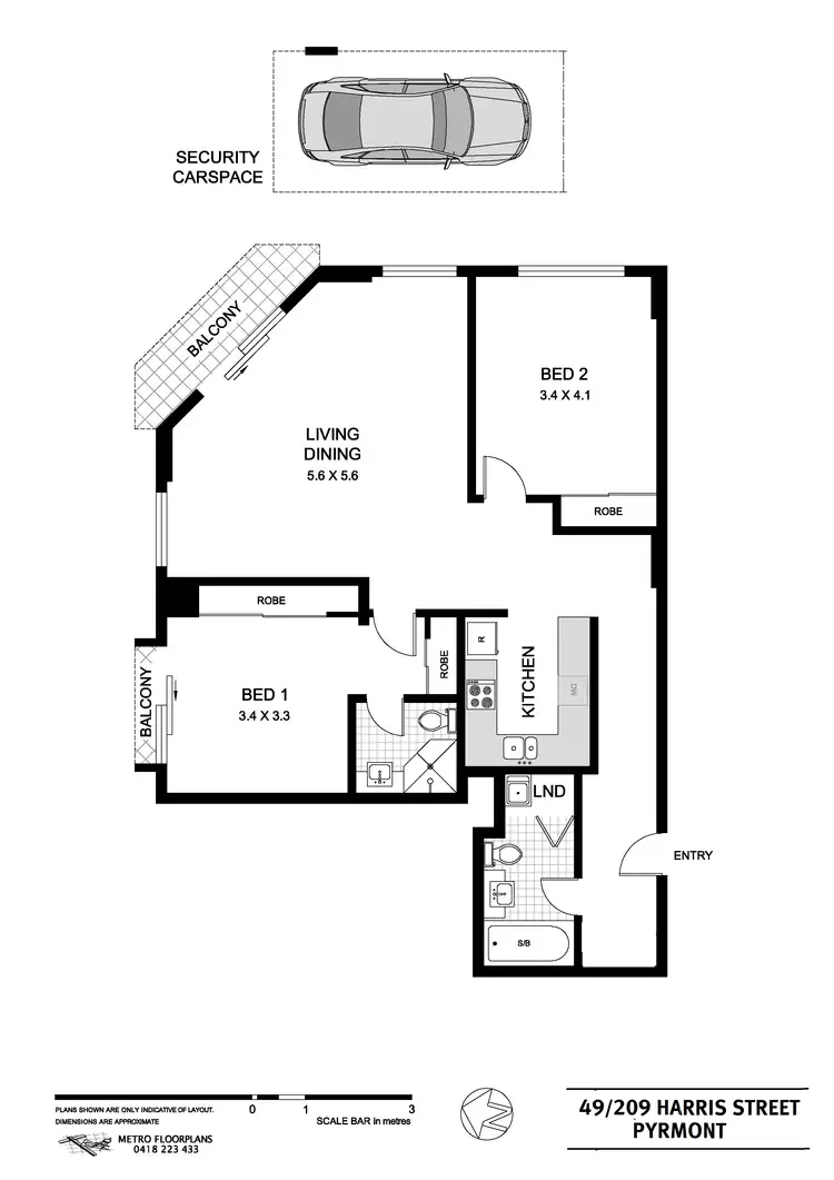 Floorplan of Homely apartment listing, 49/209 Harris Street, Pyrmont NSW 2009