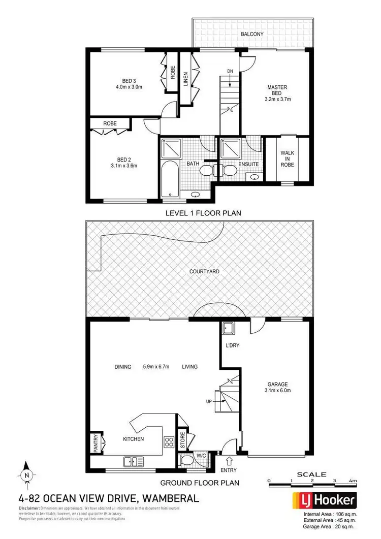 Floorplan of Homely unit listing, 4/82 Ocean View Drive, Wamberal NSW 2260
