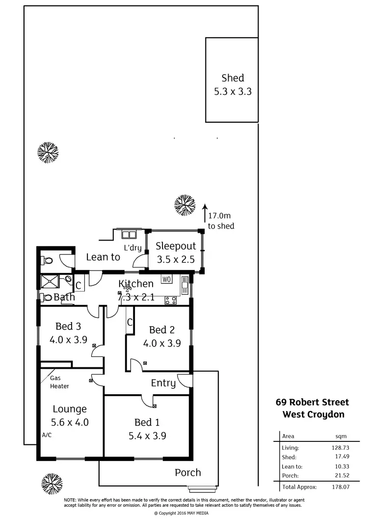 Floorplan of Homely house listing, 69 Robert Street, West Croydon SA 5008