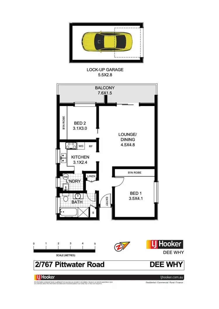 Floorplan of Homely apartment listing, 2/767 Pittwater Road, Dee Why NSW 2099