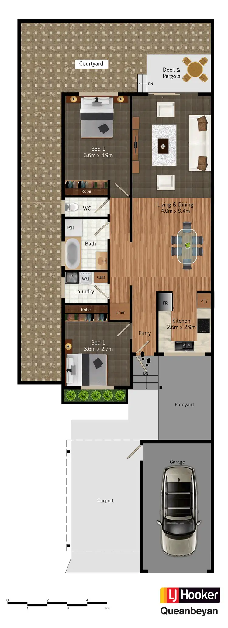 Floorplan of Homely townhouse listing, 3/19 Barracks Flat Drive, Queanbeyan NSW 2620