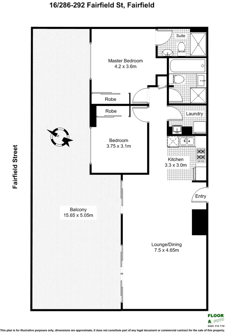Floorplan of Homely apartment listing, 16/286-292 Fairfield Street, Fairfield NSW 2165