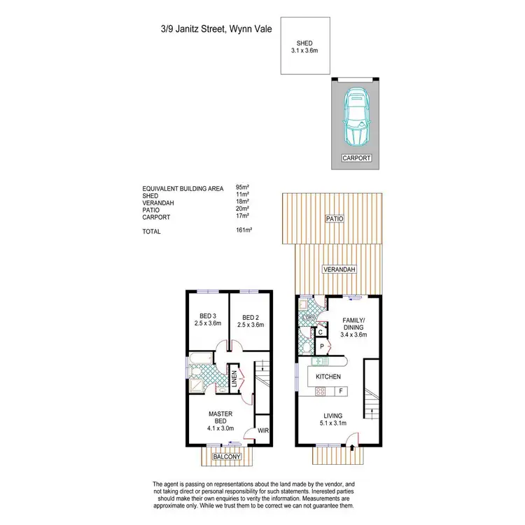 Floorplan of Homely townhouse listing, 3/9 Janitz Street, Wynn Vale SA 5127