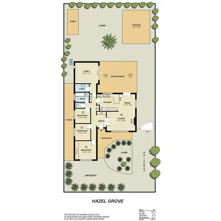 Floorplan of Homely house listing, 65 Hazel Grove, Ridgehaven SA 5097