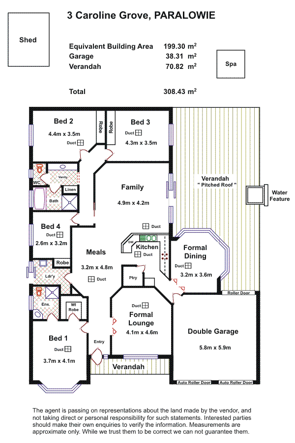 Floorplan of Homely house listing, 3 Caroline Grove, Paralowie SA 5108