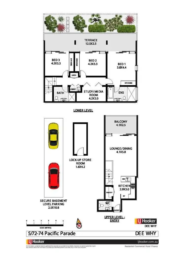 Floorplan of Homely unit listing, 5/72-74 Pacific Parade, Dee Why NSW 2099
