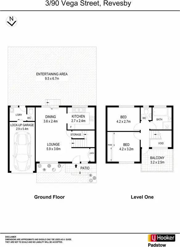 Floorplan of Homely townhouse listing, 3/90 Vega Street, Revesby NSW 2212