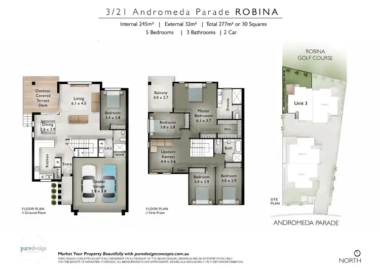 Floorplan of Homely townhouse listing, 3/21 Andromeda Parade, Robina QLD 4226